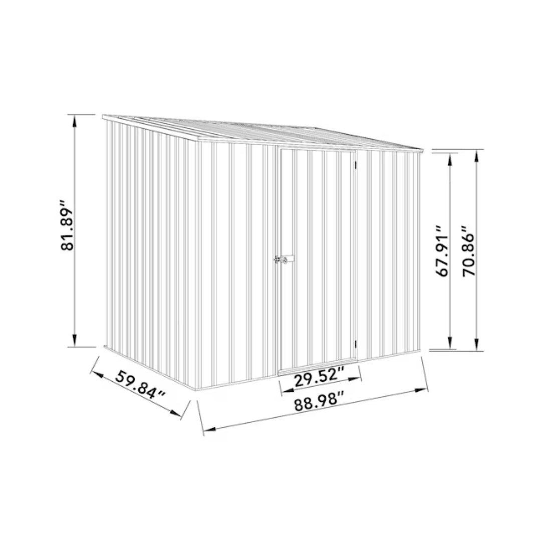 A-1 Hardware 6-ft x 8-ft Galvanized Steel Storage Shed