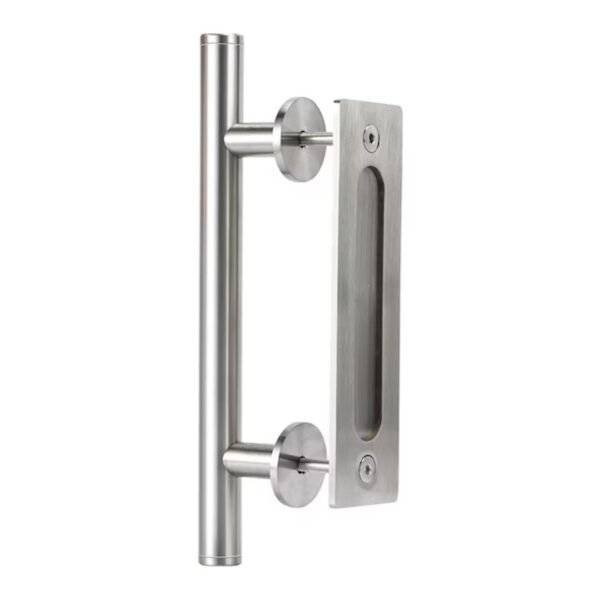 A-1 Hardware Satin Stain nickel Indoor Single Barn door handle